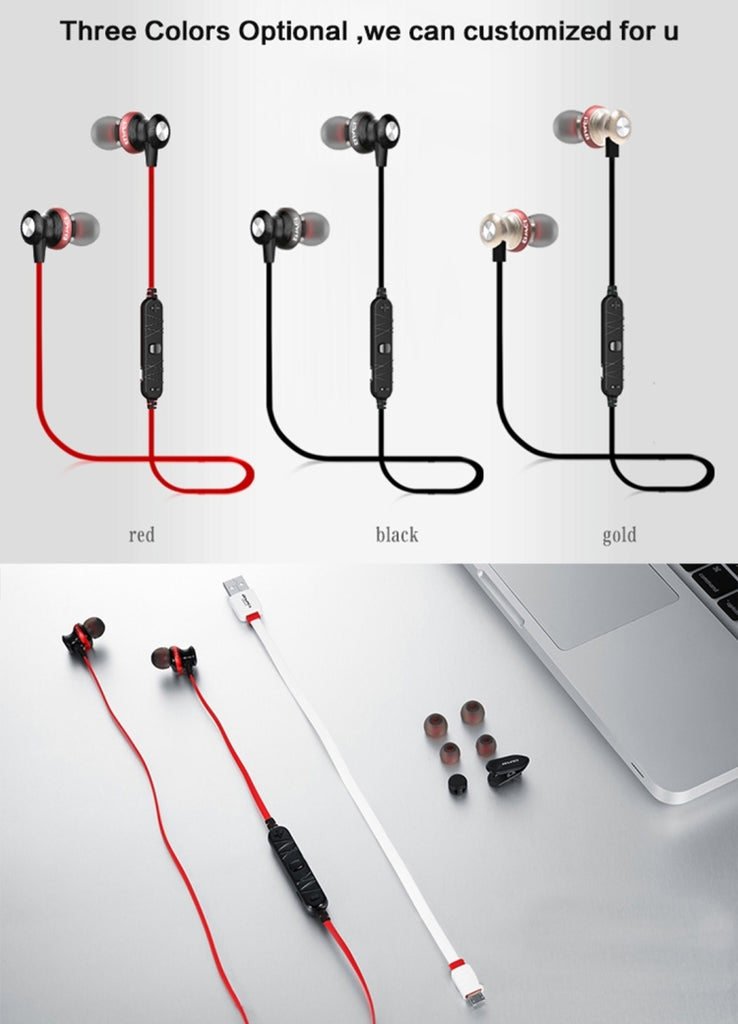 AWEI A980BL Wireless Sport Magnetic Bluetooth Earphone with Wire Control , Support Handfree Call