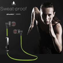 Load image into Gallery viewer, AWEI A990BL Wireless Sport Bluetooth Stereo Earphone with Wire Control + Mic, Support Handfree Call