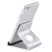 Load image into Gallery viewer, Exquisite Aluminium Alloy Desktop Holder Stand DOCK Cradle For iPhone, Galaxy, Huawei, Xiaomi, LG, HTC and 7 inch Tablet