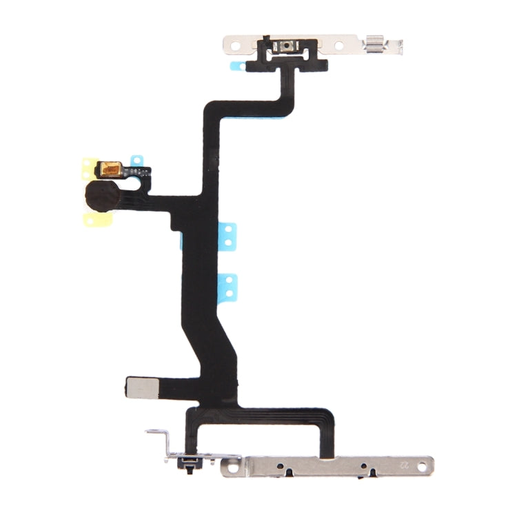Power Button & Volume Button & Flashlight Flex Cable with Brackets for iPhone 6s