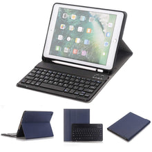 Load image into Gallery viewer, Detachable Bluetooth Keyboard + Horizontal Flip Leather Tablet Case with Holder &amp; Pencil Holder for iPad Pro 9.7 inch, iPad Air, iPad Air 2, iPad 9.7 inch (2017), iPad 9.7 inch (2018)