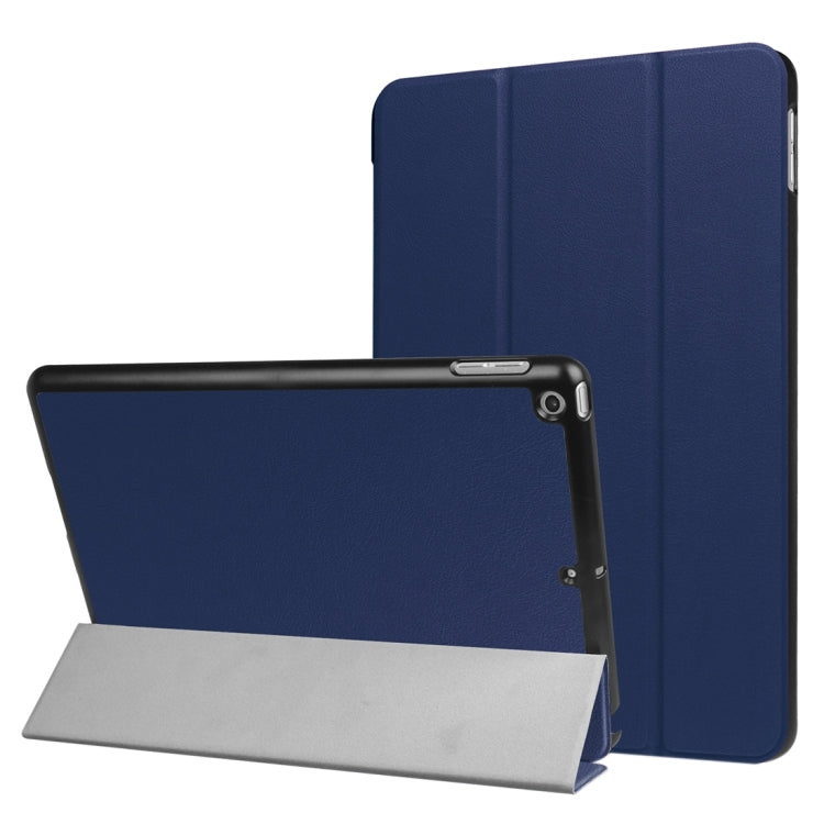 For iPad 9.7 (2018) & iPad 9.7 (2017) Custer Texture Horizontal Flip Leather Case with Three-folding Holder & Sleep / Wake-up Function