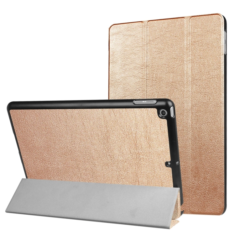 For iPad 9.7 (2018) & iPad 9.7 (2017) Custer Texture Horizontal Flip Leather Case with Three-folding Holder & Sleep / Wake-up Function