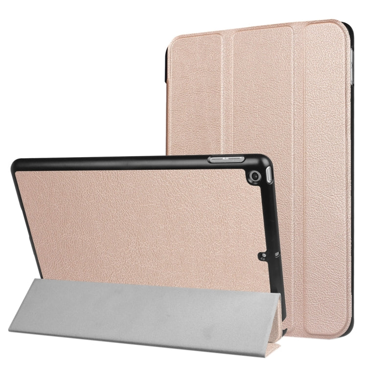 For iPad 9.7 (2018) & iPad 9.7 (2017) Custer Texture Horizontal Flip Leather Case with Three-folding Holder & Sleep / Wake-up Function