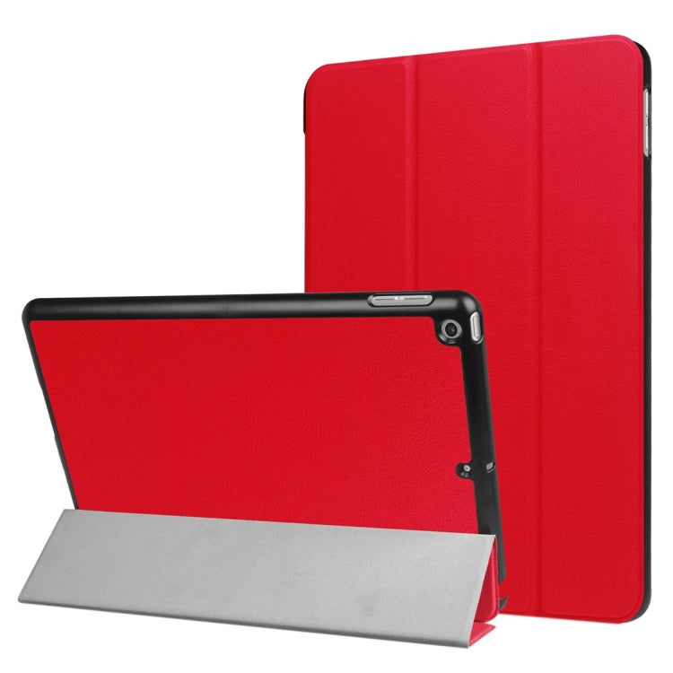 For iPad 9.7 (2018) & iPad 9.7 (2017) Custer Texture Horizontal Flip Leather Case with Three-folding Holder & Sleep / Wake-up Function