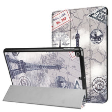 Load image into Gallery viewer, For iPad 9.7 (2018) &amp; iPad 9.7 (2017) Cross Texture Painting  Pattern Horizontal Flip Leather Case with Three-folding Holder, IP7D1011A, IP7D1011B, IP7D1011C, IP7D1011D, IP7D1011E, IP7D1011F, IP7D1011G, IP7D1011H, IP7D1011J, IP7D1011K