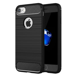 For  iPhone 8 & 7  Brushed Texture Fiber TPU Rugged Armor Protective Case, For iPhone 8 & 7