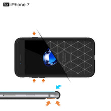 Load image into Gallery viewer, For  iPhone 8 &amp; 7  Brushed Texture Fiber TPU Rugged Armor Protective Case, For iPhone 8 &amp; 7