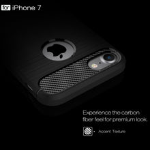 Load image into Gallery viewer, For  iPhone 8 &amp; 7  Brushed Texture Fiber TPU Rugged Armor Protective Case, For iPhone 8 &amp; 7