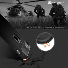 Load image into Gallery viewer, For  iPhone 8 &amp; 7  Brushed Texture Fiber TPU Rugged Armor Protective Case, For iPhone 8 &amp; 7