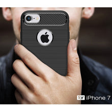 Load image into Gallery viewer, For  iPhone 8 &amp; 7  Brushed Texture Fiber TPU Rugged Armor Protective Case, For iPhone 8 &amp; 7