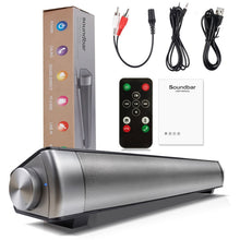 Load image into Gallery viewer, Soundbar LP-08 CE0152 USB MP3 Player 2.1CH Bluetooth Wireless Sound Bar Speaker with Remote Control, CE0152 Black, CE0152 Gold
