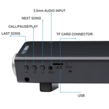 Load image into Gallery viewer, Soundbar LP-08 CE0152 USB MP3 Player 2.1CH Bluetooth Wireless Sound Bar Speaker with Remote Control, CE0152 Black, CE0152 Gold
