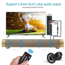 Load image into Gallery viewer, Soundbar LP-08 CE0152 USB MP3 Player 2.1CH Bluetooth Wireless Sound Bar Speaker with Remote Control, CE0152 Black, CE0152 Gold