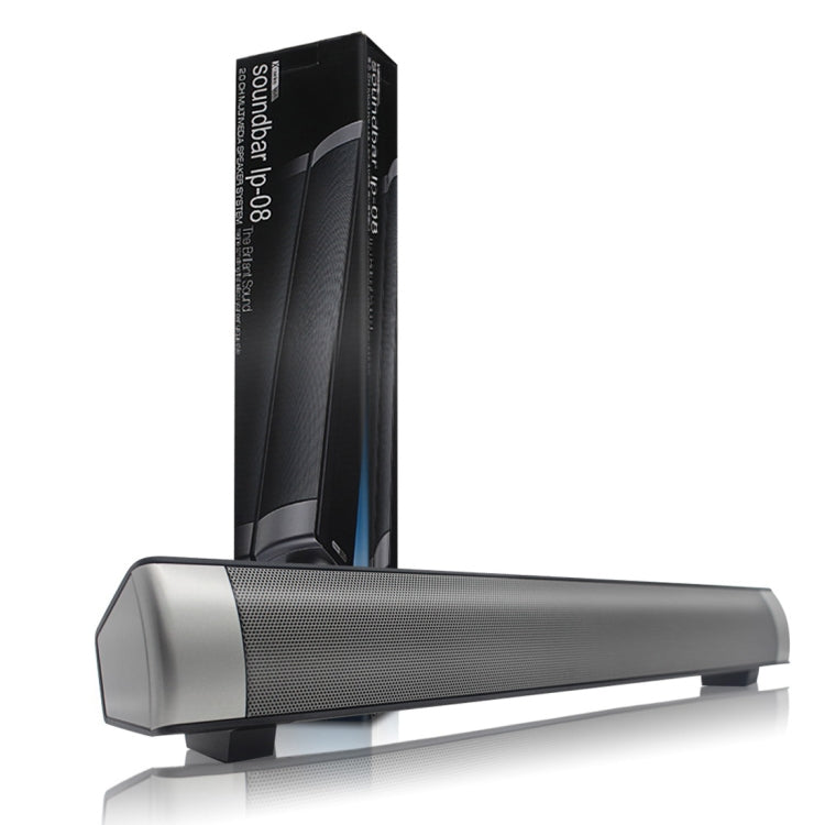 Soundbar LP-08 (CE0150) USB MP3 Player 2.1CH Bluetooth Wireless Sound Bar Speaker, CE0150 Black, CE0150 Silver