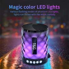 Load image into Gallery viewer, T&amp;G TG155 Bluetooth 4.2 Mini Portable Wireless Bluetooth Speaker with Colorful Lights