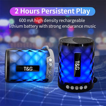 Load image into Gallery viewer, T&amp;G TG155 Bluetooth 4.2 Mini Portable Wireless Bluetooth Speaker with Colorful Lights
