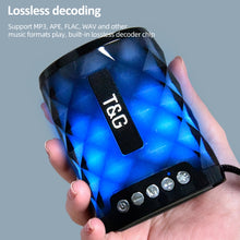 Load image into Gallery viewer, T&amp;G TG155 Bluetooth 4.2 Mini Portable Wireless Bluetooth Speaker with Colorful Lights