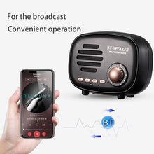 Load image into Gallery viewer, Q108 Retro Mini Wireless Bluetooth Speaker, Support Hands-free / TF Card / U disk / FM