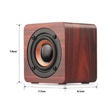 Load image into Gallery viewer, Q1 Wooden Mini Portable Mega Bass Wireless Bluetooth Speaker