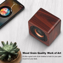 Load image into Gallery viewer, Q1 Wooden Mini Portable Mega Bass Wireless Bluetooth Speaker