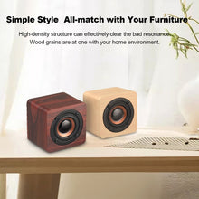 Load image into Gallery viewer, Q1 Wooden Mini Portable Mega Bass Wireless Bluetooth Speaker