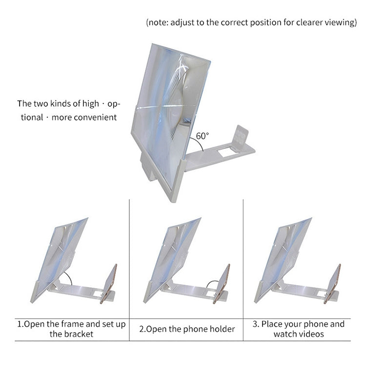 F3 14 inch Radiation Protection Universal Mobile Phone Screen Amplifier 3D HD Video Amplifier with Stand