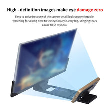 Load image into Gallery viewer, F3 14 inch Radiation Protection Universal Mobile Phone Screen Amplifier 3D HD Video Amplifier with Stand