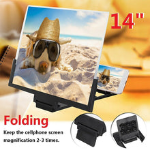 Load image into Gallery viewer, F3 14 inch Radiation Protection Universal Mobile Phone Screen Amplifier 3D HD Video Amplifier with Stand