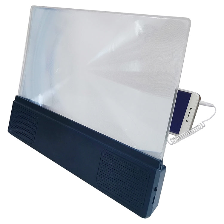 F5 12 inch Universal Mobile Phone Screen Amplifier HD Video Amplifier with Stand & Speaker, Charging Version