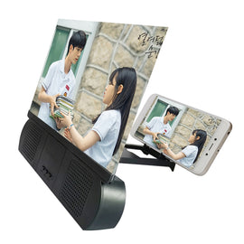 F9 10 inch Universal Chargeable Mobile Phone Screen Amplifier HD Video Amplifier with Silicone Suction Cup Stand & Bluetooth Speaker