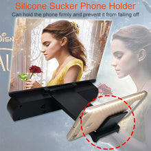 Load image into Gallery viewer, F9 10 inch Universal Chargeable Mobile Phone Screen Amplifier HD Video Amplifier with Silicone Suction Cup Stand &amp; Bluetooth Speaker