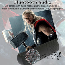 Load image into Gallery viewer, F9 10 inch Universal Chargeable Mobile Phone Screen Amplifier HD Video Amplifier with Silicone Suction Cup Stand &amp; Bluetooth Speaker