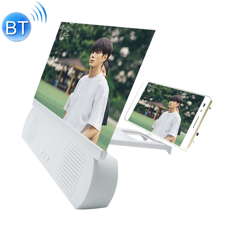 F9 10 inch Universal Chargeable Mobile Phone Screen Amplifier HD Video Amplifier with Silicone Suction Cup Stand & Bluetooth Speaker