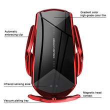 Load image into Gallery viewer, Q2 15W Universal Rotation Infrared Induction Magnetic Car Wireless Charging Mobile Phone Holder with Micro USB + 8 Pin + Type-C / USB-C Magnetic Connector, Q2 Black, Q2 Gold, Q2 Blue, Q2 Red, Q2 Silver