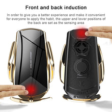 Load image into Gallery viewer, Q2 15W Universal Rotation Infrared Induction Magnetic Car Wireless Charging Mobile Phone Holder with Micro USB + 8 Pin + Type-C / USB-C Magnetic Connector, Q2 Black, Q2 Gold, Q2 Blue, Q2 Red, Q2 Silver