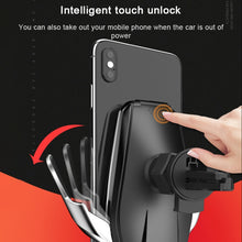 Load image into Gallery viewer, S7 15W QI 360 Degree Rotatable Infrared Induction Car Air Outlet Wireless Charging Mobile Phone Holder for 4.0-6.5 inch Mobile Phones, S7