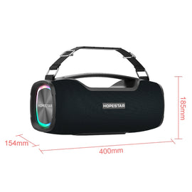 HOPESTAR A6X TWS Portable Outdoor Bluetooth Speaker with Colorful Music Lights, Support Power Bank & Hands-free Call & U Disk & TF Card & 3.5mm AUX