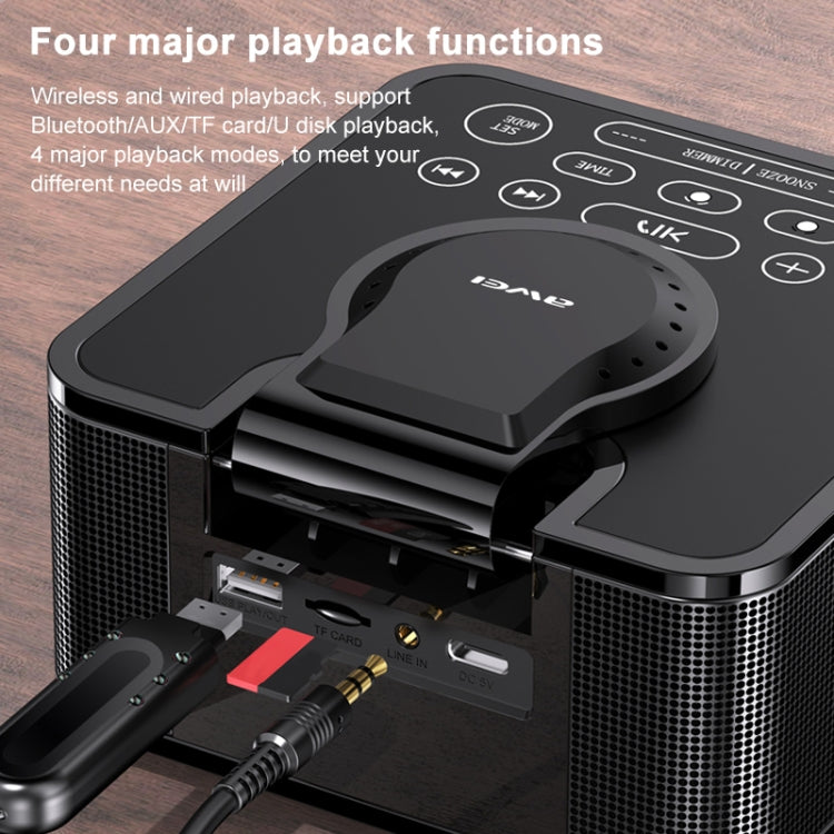 awei Y332 Wireless Charging Bluetooth 5.0 Speaker, Support Hands Free Voice Call