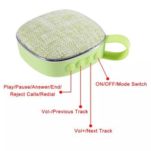 Load image into Gallery viewer, X25new Cloth Texture Square Portable Mini Bluetooth Speaker, Support Hands-free Call &amp; TF Card &amp; AUX