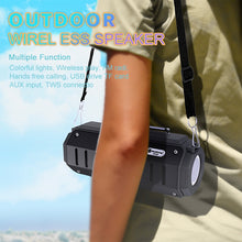 Load image into Gallery viewer, New Rixing NR-905FM TWS Bluetooth Speaker Support Hands-free Call / FM with Shoulder Strap &amp; Antenna