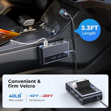 Load image into Gallery viewer, JOYROOM JR-CL06 9 in 1 210W PD USB-C / Type-C + Dual QC3.0 USB + 3 USB + 3 Cigarette Lighter Holes Digital Display Car Charger, JR-CL06