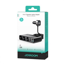 Load image into Gallery viewer, JOYROOM JR-CL06 9 in 1 210W PD USB-C / Type-C + Dual QC3.0 USB + 3 USB + 3 Cigarette Lighter Holes Digital Display Car Charger, JR-CL06