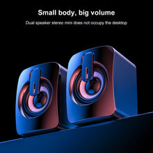 Load image into Gallery viewer, A2 USB 2.0 Wire-controlled Non-luminous Mobile Phone Computer Mini Desktop Speaker, Non-luminous
