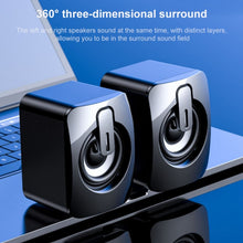 Load image into Gallery viewer, A2 USB 2.0 Wire-controlled Non-luminous Mobile Phone Computer Mini Desktop Speaker, Non-luminous