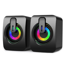 Load image into Gallery viewer, A2 USB 2.0 Wire-controlled Illuminated Mobile Phone Computer Mini Desktop Speaker, Illuminated
