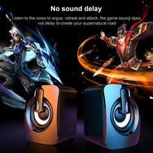 Load image into Gallery viewer, A2 USB 2.0 Wire-controlled Illuminated Mobile Phone Computer Mini Desktop Speaker, Illuminated