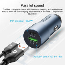 Load image into Gallery viewer, MOMAX UC15 38W PD + QC3.0 Dual Ports Car Charger, 38W