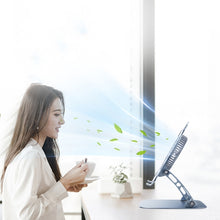Load image into Gallery viewer, R-JUST HZ22 Dual-purpose Desktop Fan Aluminum Alloy Laptop  Bracket with Light