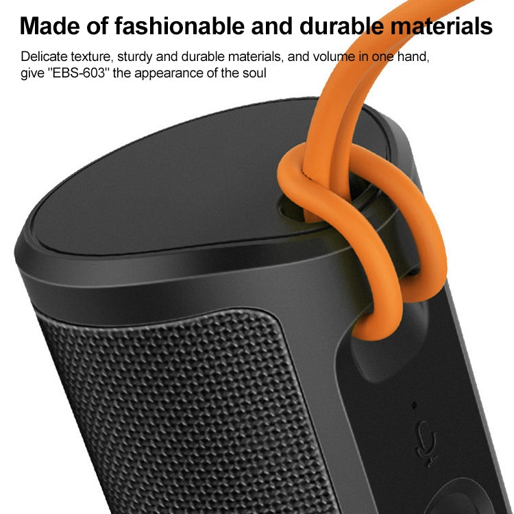 EBS-603 Portable Outdoor Waterproof TWS Audio 3D Surround Wireless Bluetooth Speaker